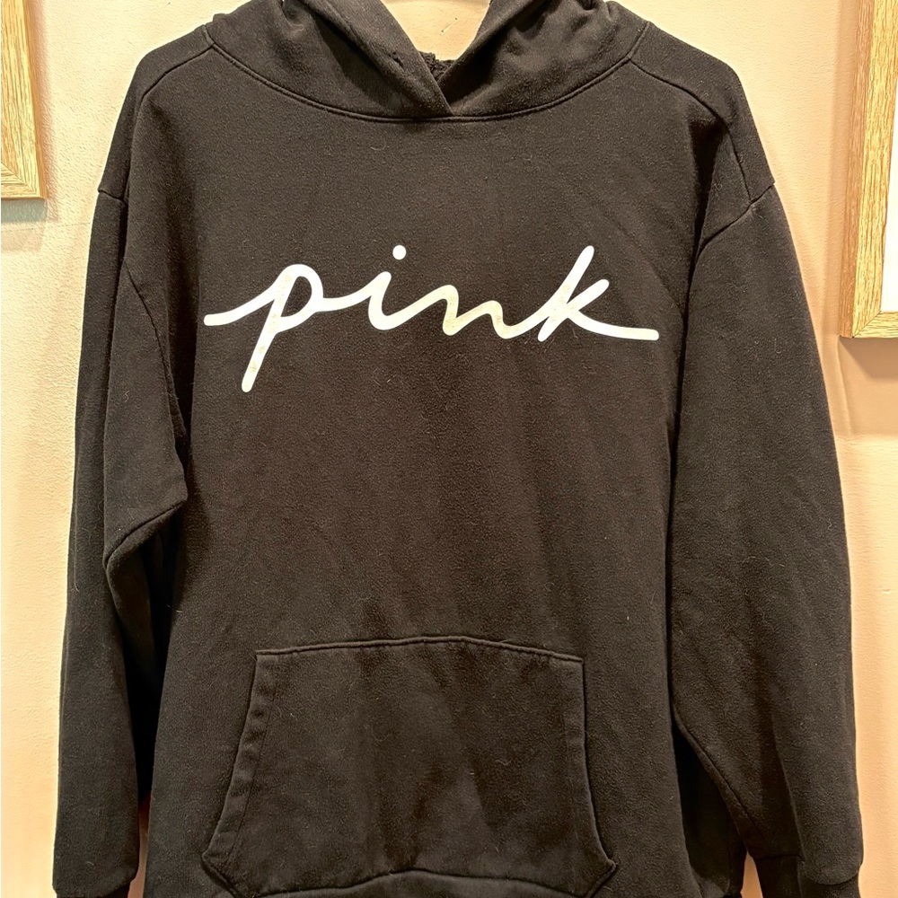 PINK Victoria's Secret Black Hoodie Sweater